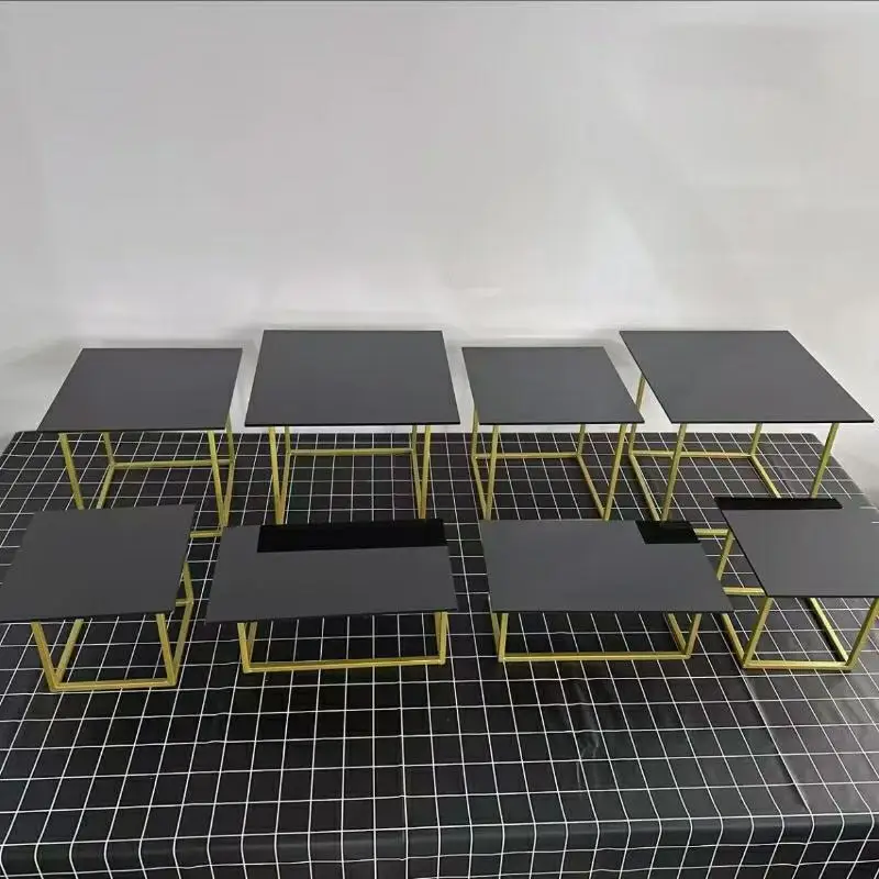 Mesa de comida fría para fiesta, estante de exhibición para postres y pausa para té, bandeja de macarrones para cafetería y Buffet, soporte para barra de dulces de cumpleaños y boda