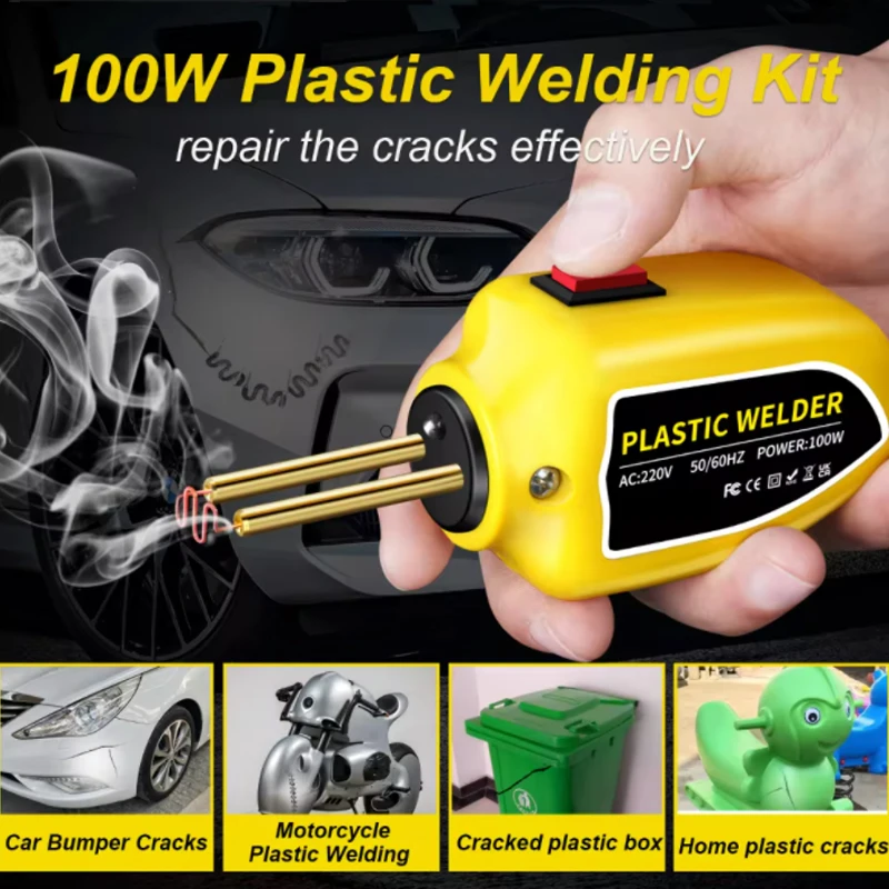 Hot stapler bumper repair kit Auto bumper repair tool Soldering iron Plastic welder Plastic welding gun 200pcs