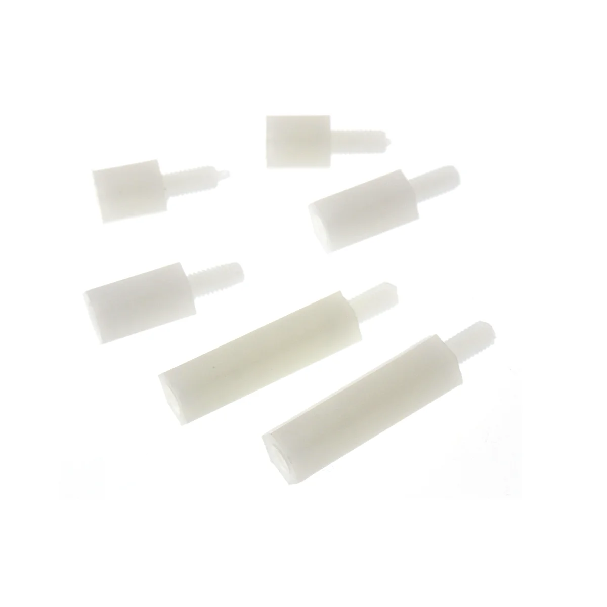 20PCS M3x5/10/15/20/25/30+6mm Hexagon nylon column Single head isolation column support interval column Nylon plastic sticks