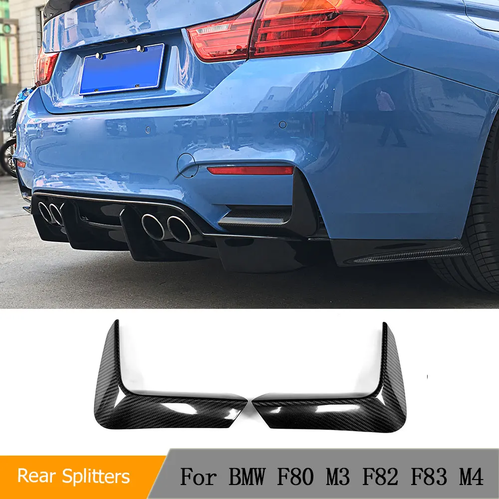 

Car Rear Bumper Splitters for BMW F80 M3 F82 F83 M4 Sedan Coupe 4D 2D 2014-2018 Prepreg Dry Carbon Rear Splitter Lip Body Kits