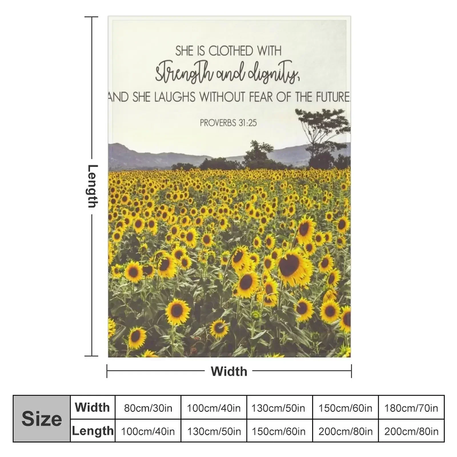 Proverbs and Sunflowers Throw Blanket Designers Furry Summer Large Blankets