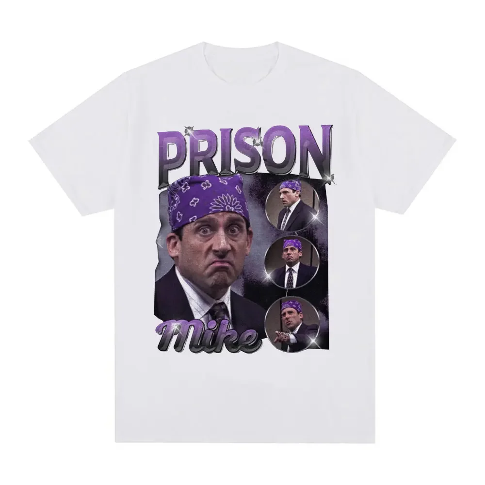 Prison Michael Scott Tribute T-shirt TV Series Office Dwight Schrut Jim Halpert Tshirt Womens Short Sleeve Tshirt