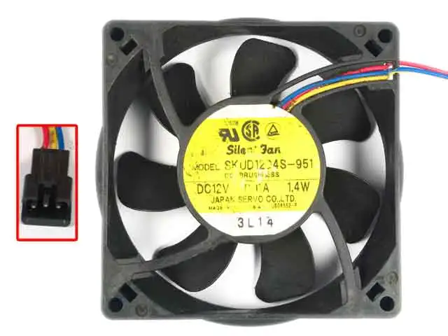 

SERVO SKUD12D4S-951 DC 12V 0.11A 100x100x25mm 3-Wire Server Cooling Fan