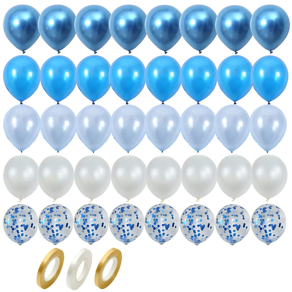 

40pcs 12inch Blue Mixed Latex Balloons Boy Man Birthday Party Decorations Baby Shower Gender Reveal Party Decor