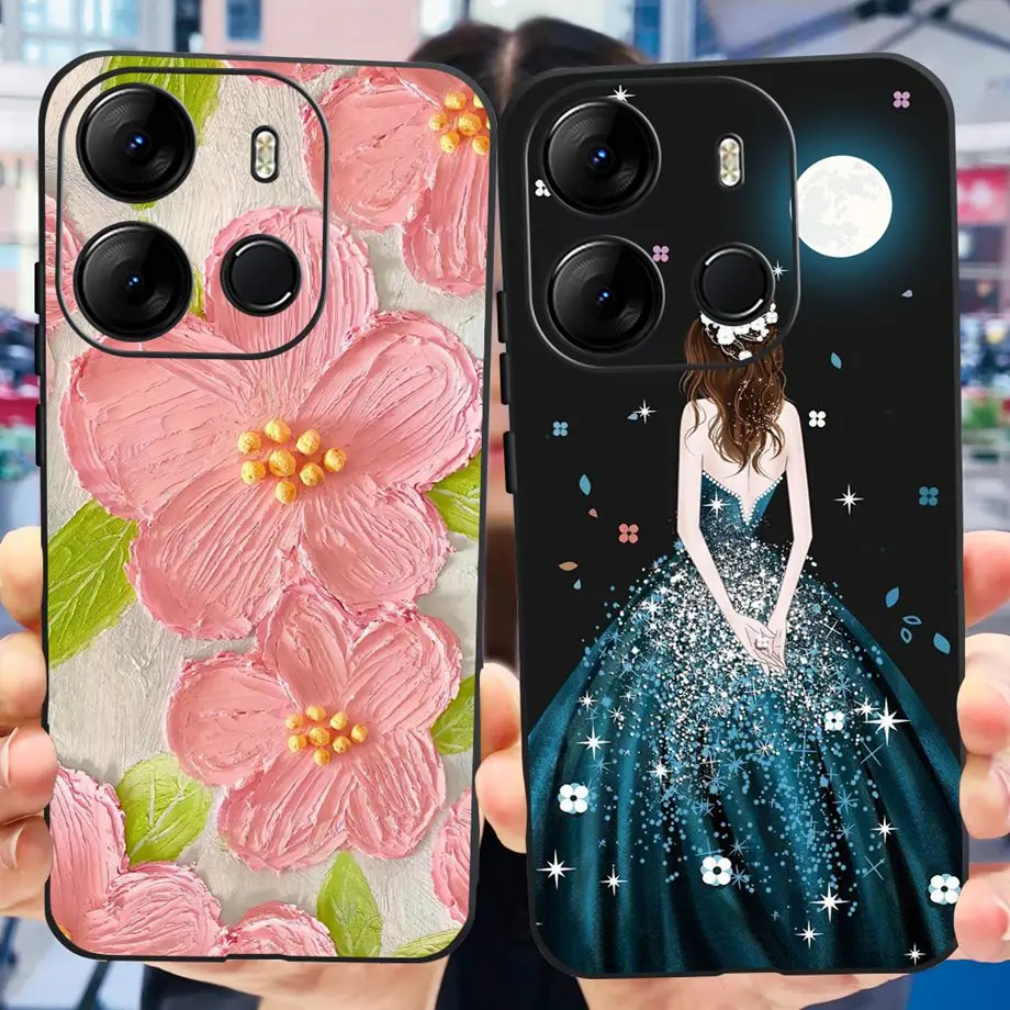 لينة سيليكون ماتي قضية الهاتف للنساء ، الوفير المألوف ، Coques ل Itel P40 Plus و P40 Plus