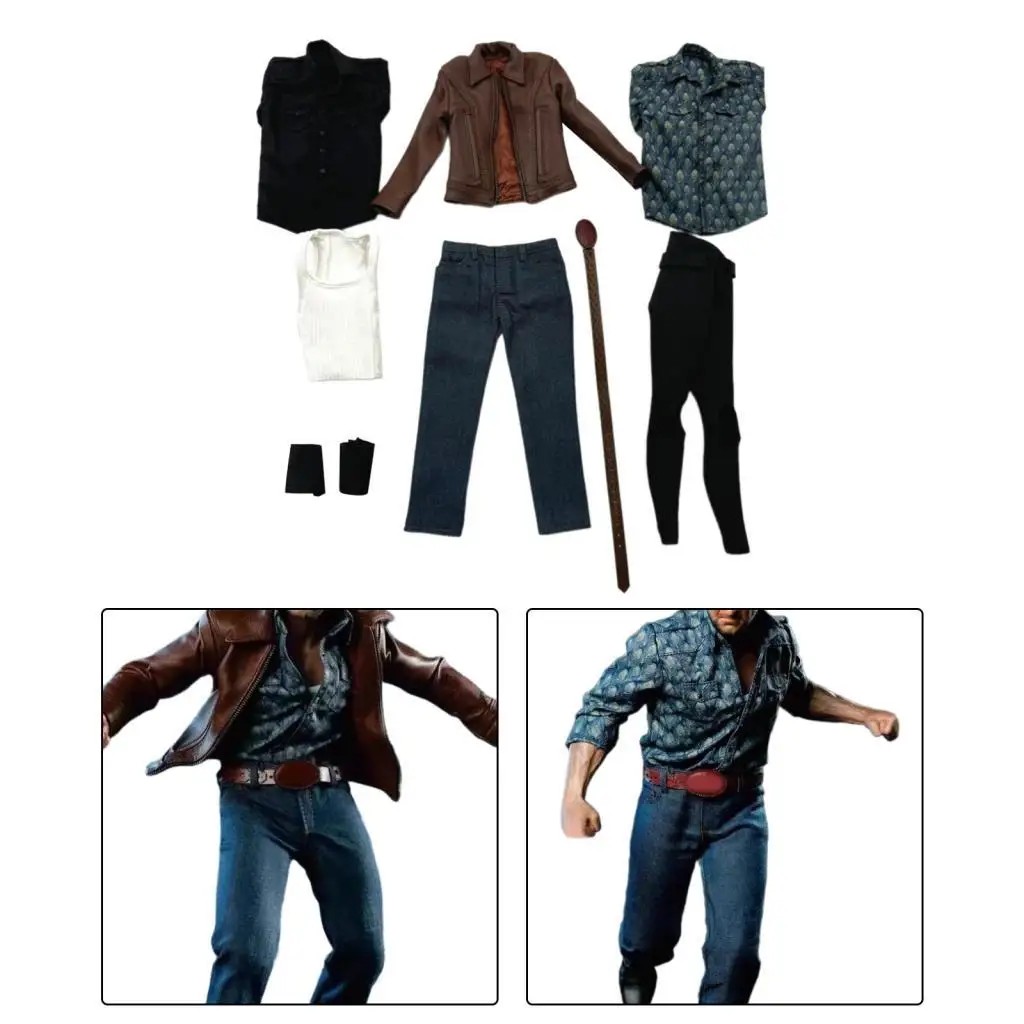 Conjunto de chaqueta y figuras de acción para hombre, traje de 9 piezas, 1/6