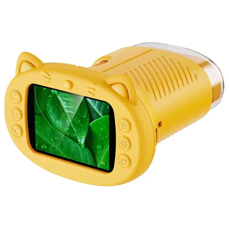 KYCOR-Kids Microscope Learning Magnifier Handheld Microscope 2.0-Inch Pocket USB Microscope Birthday Gifts For Boys B