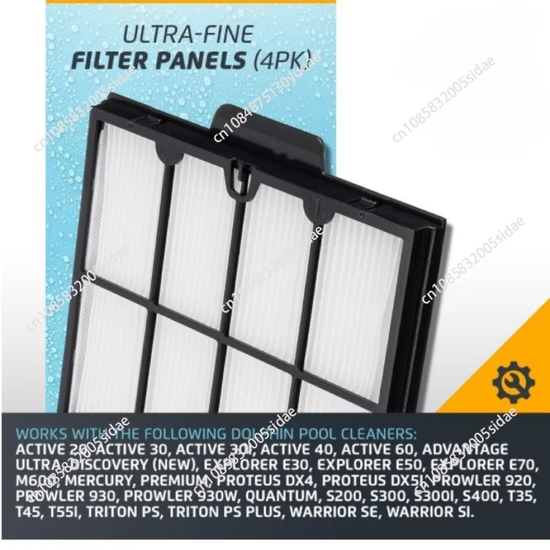 9991467-R4 Ultra Fine Filter For Dolphin Active 20,Pleated Pool Cleaner Replacement Parts(8Pack)