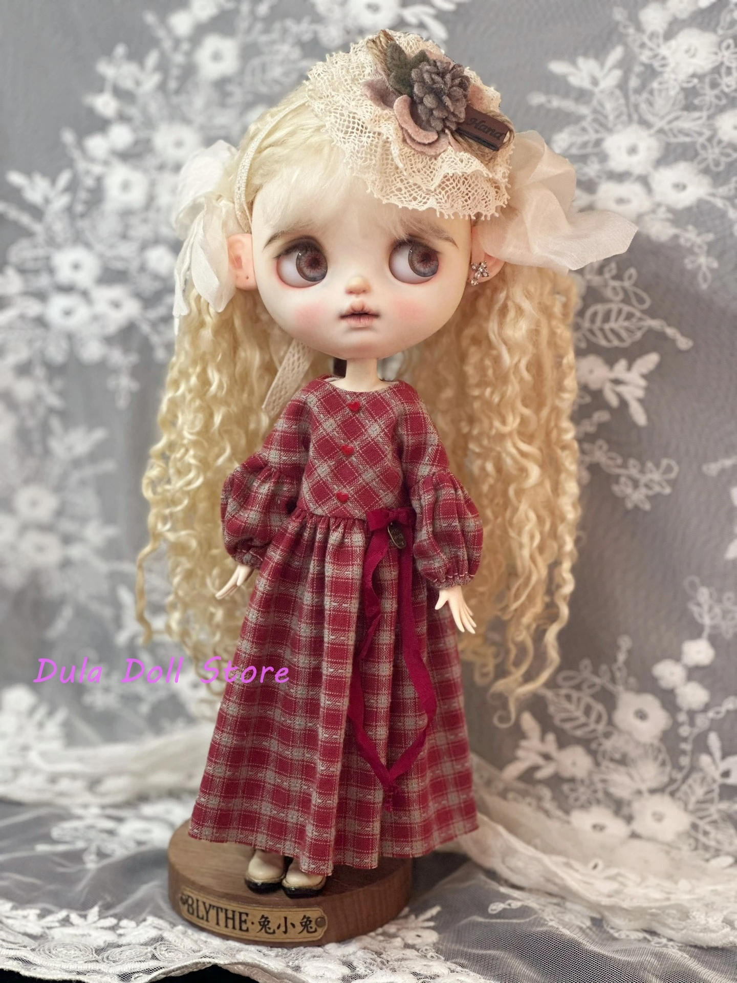 

Dula Doll Clothes Dress 2026 Red diamond grid dress Blythe ob24 ob22 Azone Licca ICY JerryB 1/6 Doll Accessories