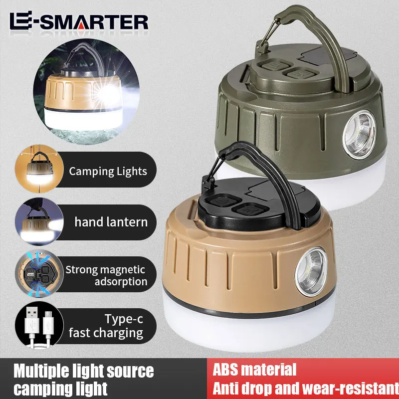 Portable LED Camping Lantern Multi Light Source Emergency Lights Outdoor Hiking Climbing BBQ Camp Tent Lamp With Hook And Magnet