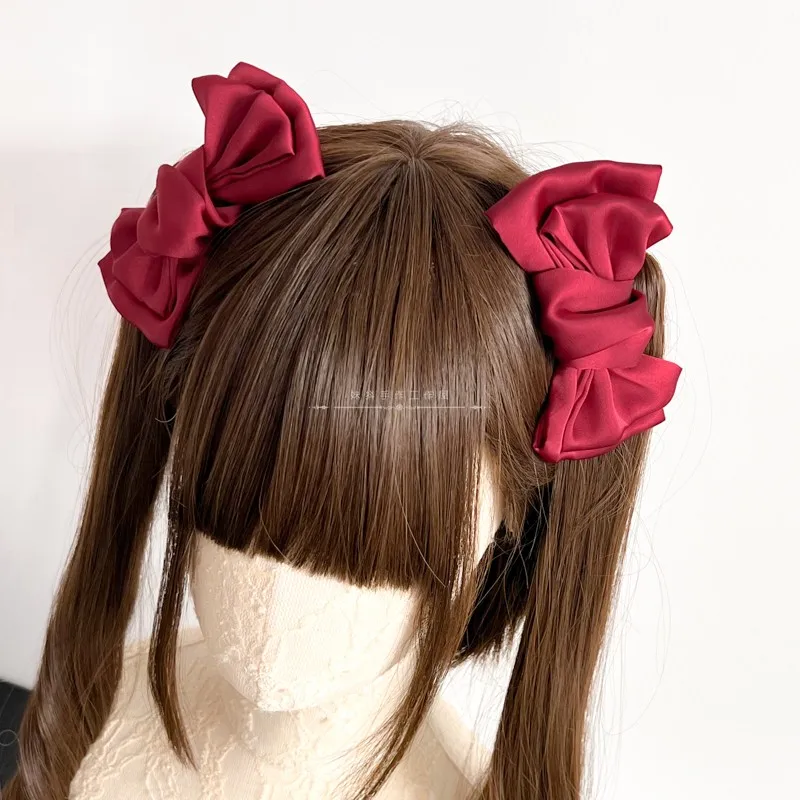 Original Handmade Lolita Bow Edge Clip Cute Harajuku Kawaii Hair Accessories Headdress