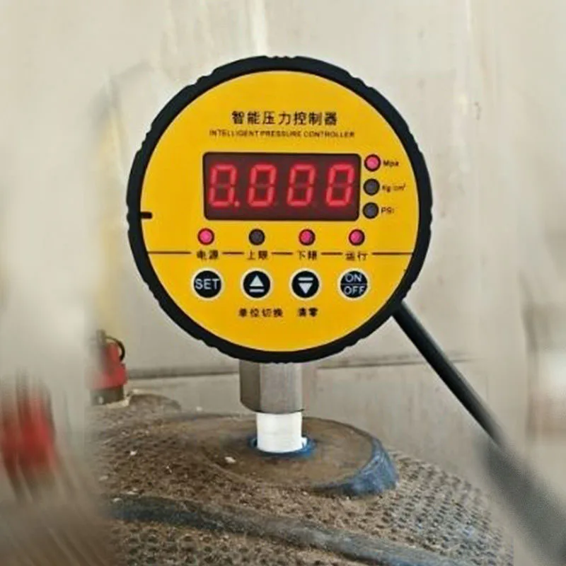 Tyre Pressure Meter Digital Hydraulic Pressure Gauge 400BAR 0 to 40Mpa 10000PSI with G1/4 Connector Vacuometro Digital