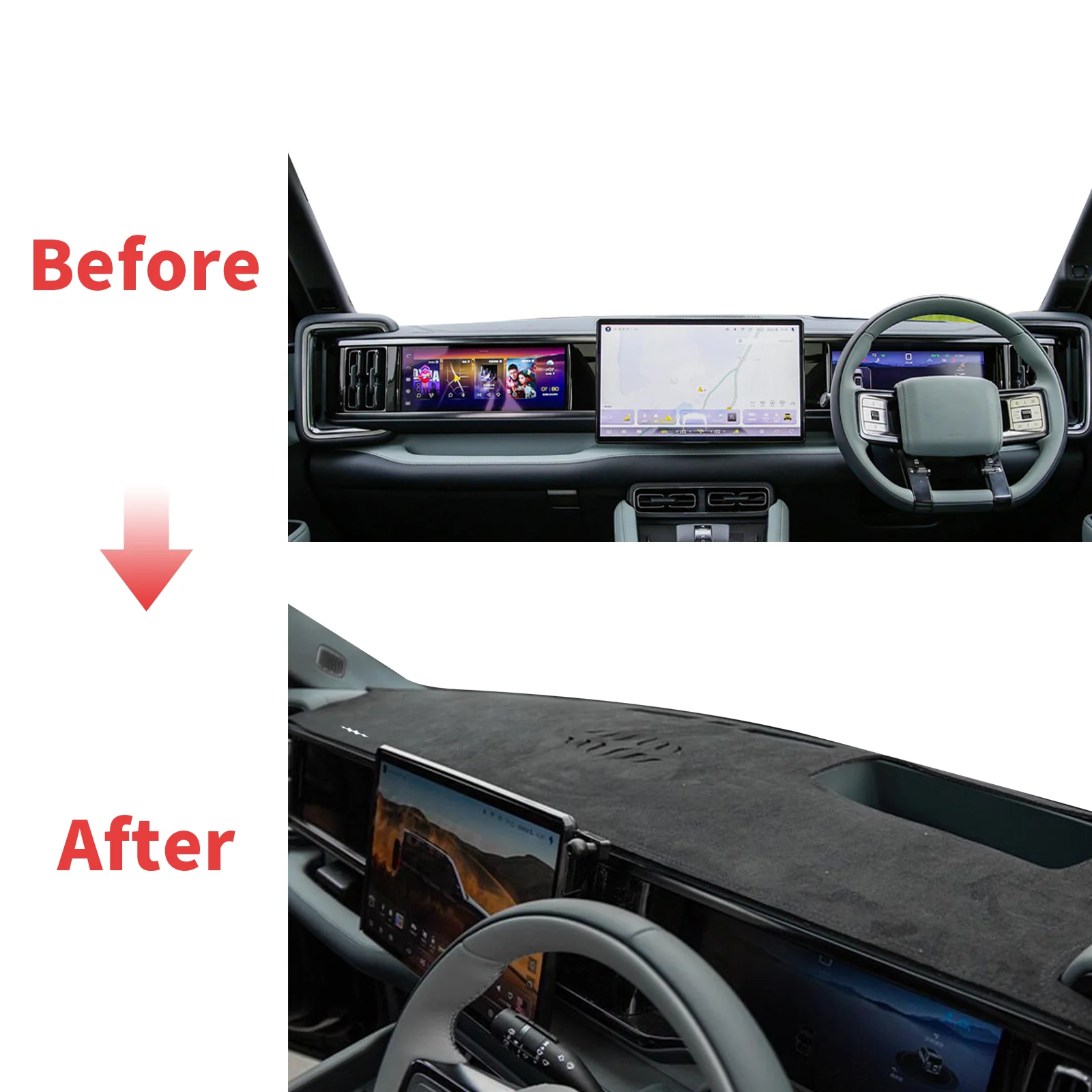 Misura per BYD Formula Leopard 5 2025 2026 DENZA B5 Auto Dash Zerbino Cruscotto Copertura Pad DashMat Parasole Tappeto Protettivo Accessori