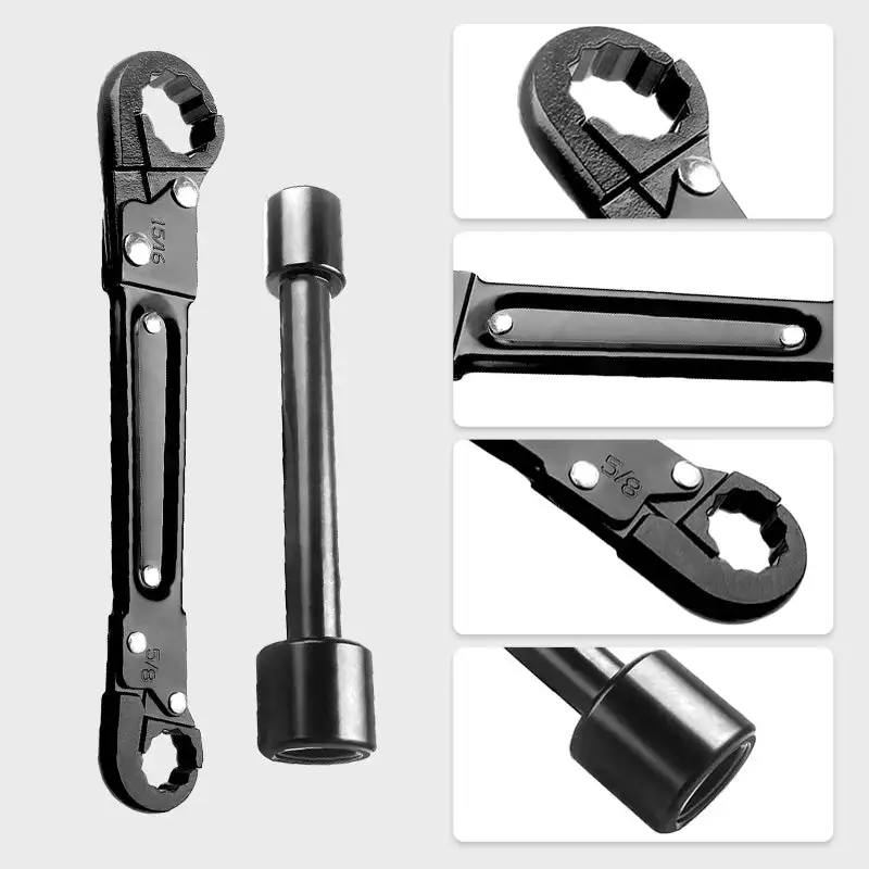 

Professional Plumbing Wrench Kit - Must-Have for Plumbers Tools Angle Stop Wrench Easy to Install/Carry Suitable Car Adjustable