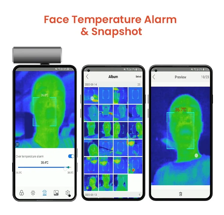 Type C android mobile thermal camera smartphone phone infrared thermal imaging camera for mobile pcb and electronic repair