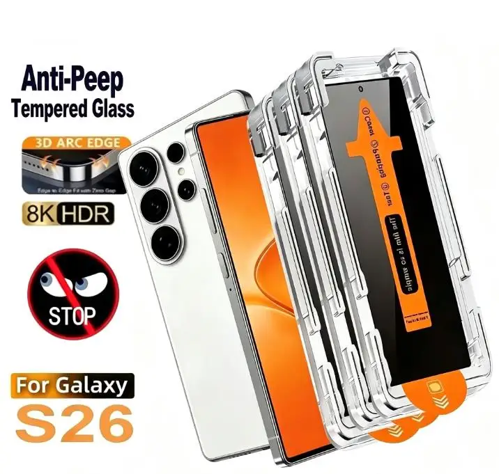 Anti-Spionage 1-3 Stück Einfach zu Installierender Sichtschutz aus Gehärtetem Glas für Samsung Galaxy S26+ S25 S24 Ultra S23 S22+ Ultra