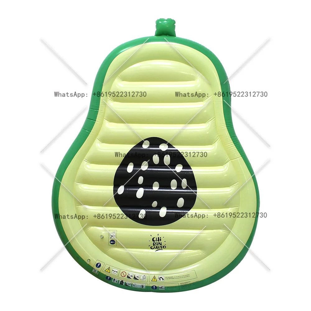 

Inflatable avocado swimming ring floating row, leisure lounge chair swimming equipment