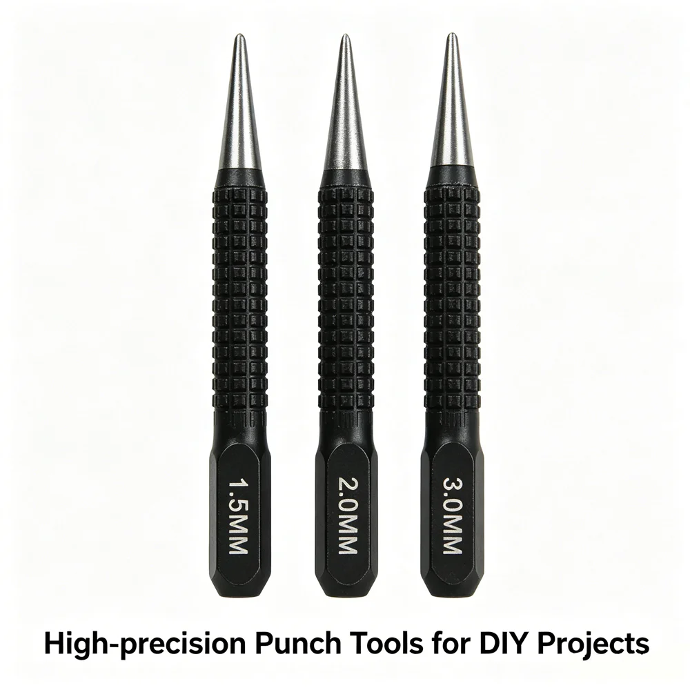 

Multi Specification Center Pin Punch Set 1.5/2.0/3.0mm Metal Punch For Carpenter Machinist Drilling Position Locating Supplies
