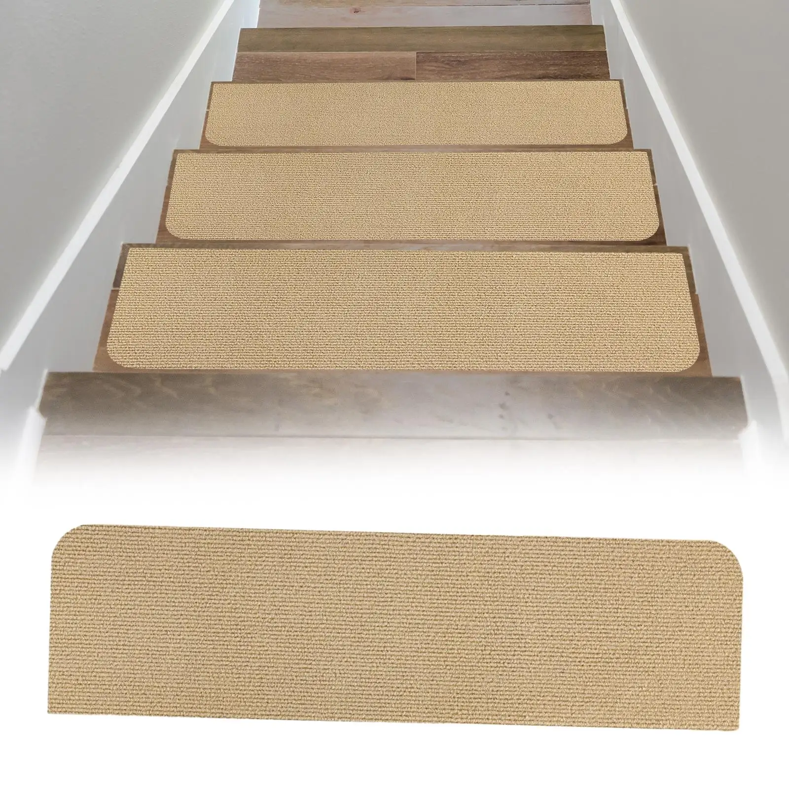 Stair Carpet Tread Non Slip Adhesive Pads for Wood Steps Staircase Runner Rug Protector Indoor Safety Mat for Dogs