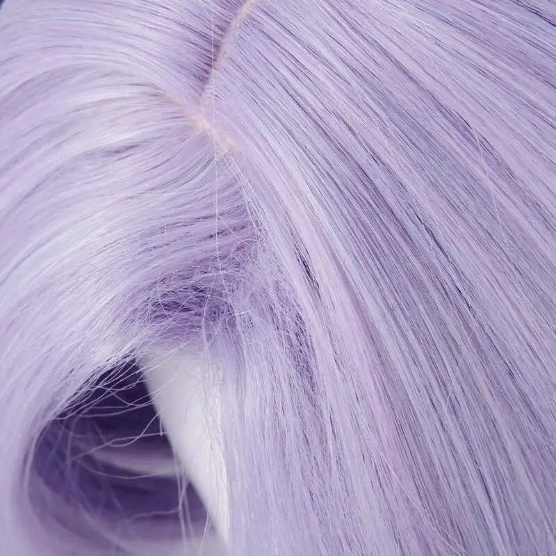 Jogo de alta qualidade cantarella peruca cosplay longo encaracolado roxo-azul gradiente peruca resistente ao calor sintético simulado couro cabeludo headwear