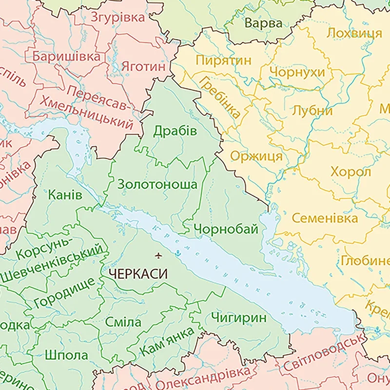 225*150 см карта Украины на украинской стене Художественная печать 2013 версия плаката печать без рамы для гостиной домашний декор школьные принадлежности