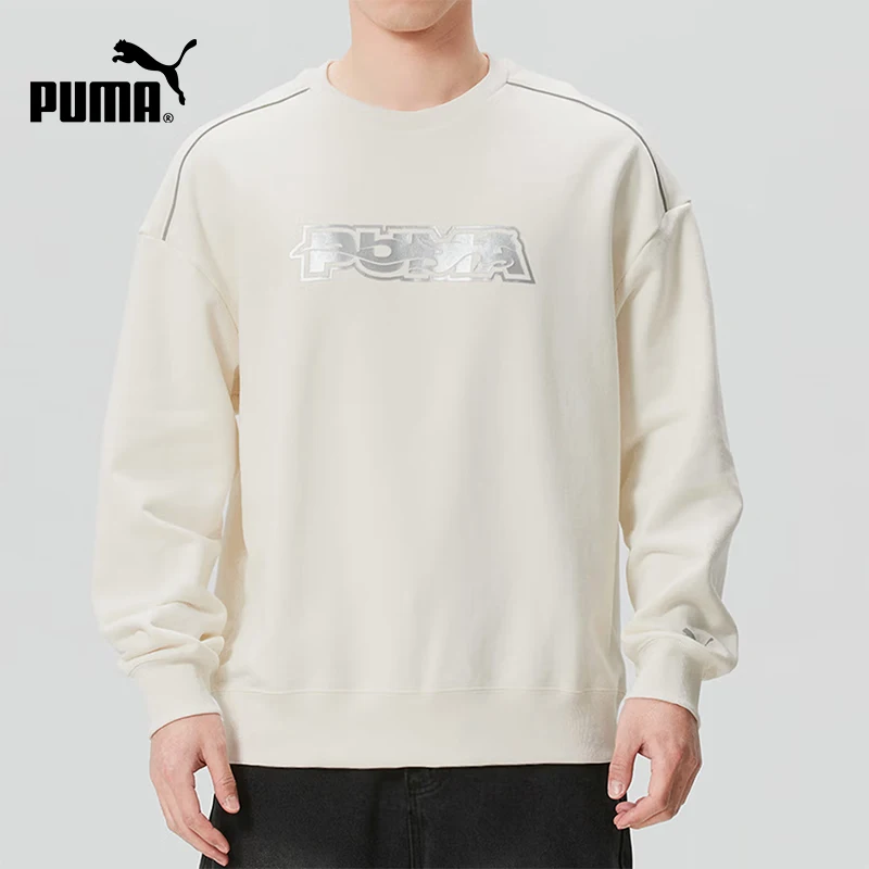 Puma genuine men's and women's round neck knitted warm and durable, easy to match with casual hoodies 636033-91