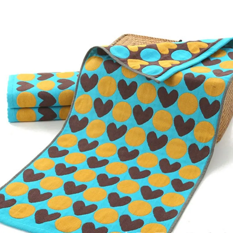 Cotton gauze jacquard face towel, small black cat heart pattern antibacterial gauze towel, face wiping towel, scarf, antibacteri