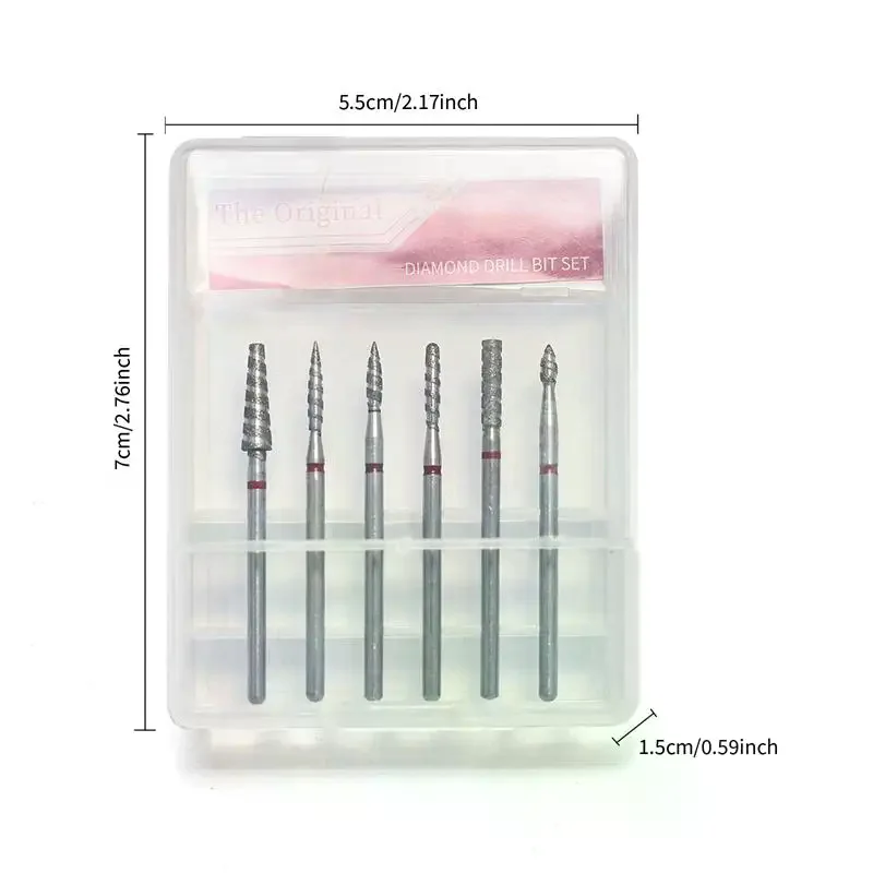 طحن رئيس ساندر أدوات مسمار مخروط تلميح الماس لقمة ثقب بشرة كهربائية نظيفة الروتاري مانيكير مسمار لقمة ثقب