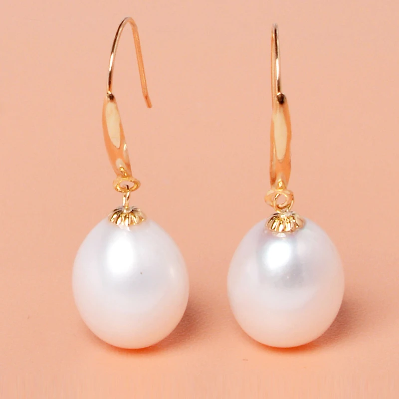 

Серьги-гвоздики из настоящего золота 18 карат NYMPH, натуральный пресноводный жемчуг AU750, ювелирные изделия, подарок на годовщину для женщин E235-1