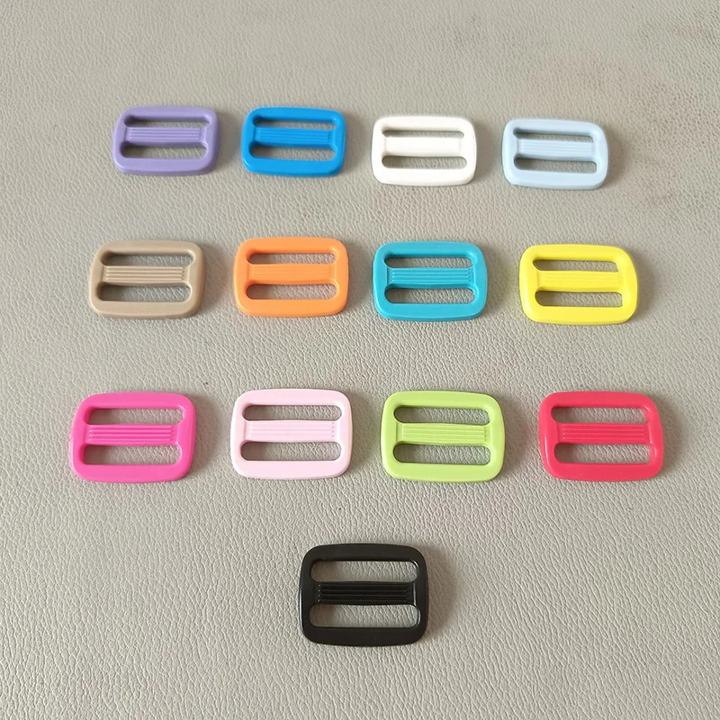 100Pcs/Lot 25mm Webbing Strong Plastic Slider Adjuster Buckle For Bag Handbag Belt Straps Backpack Sewing Garment DIY Accessory