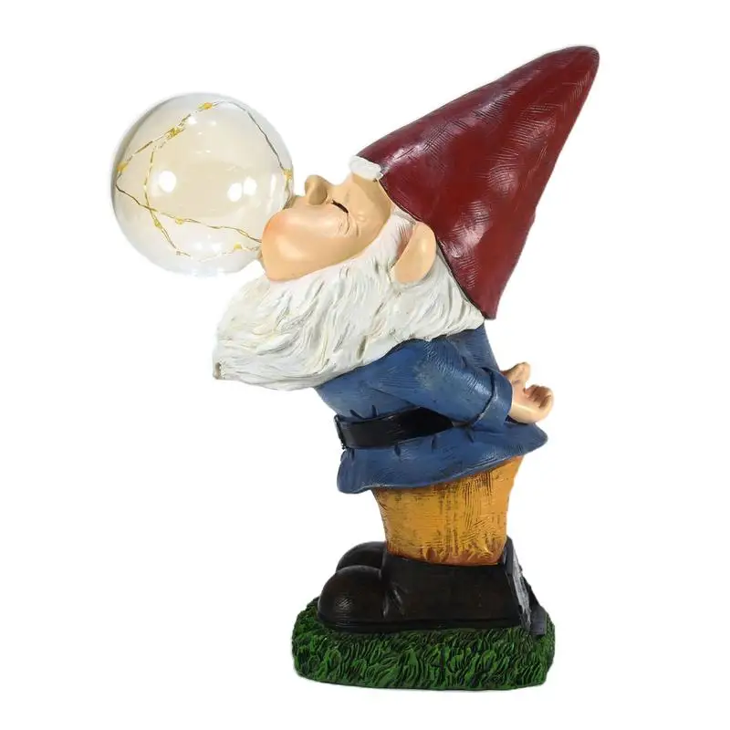 

Gnome Garden Decor Waterproof Colorful Garden Statues Outside Statues Gnome Figurines Funny Solar Garden Decor For Terrace Lawn