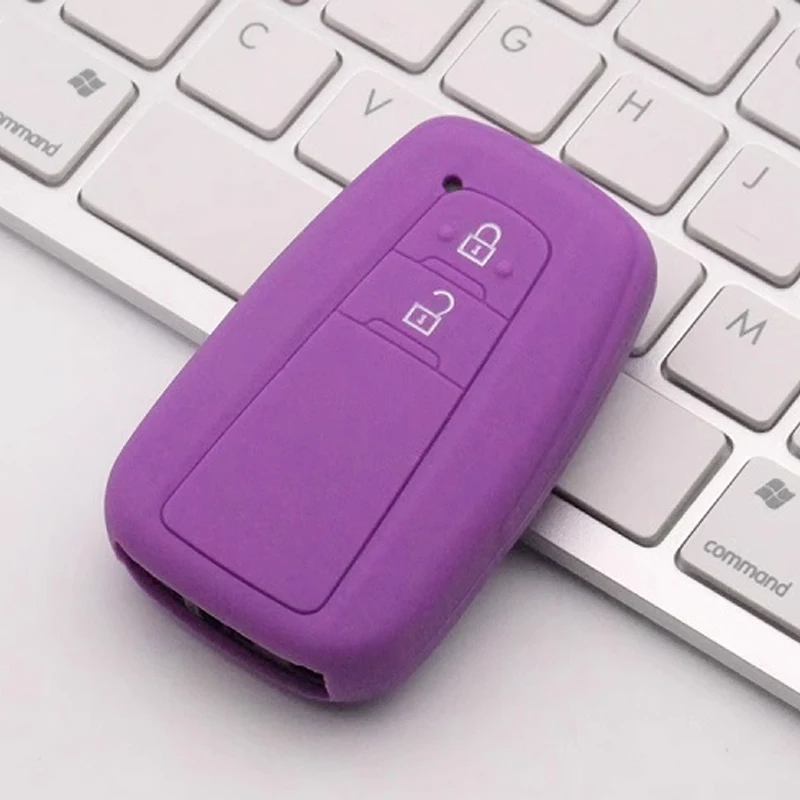 New Silicone Car Key Cover Case For Toyota Prius Camry Corolla Avalon CHR RAV4 Land Cruiser Prado Rubber Case Protector Shell