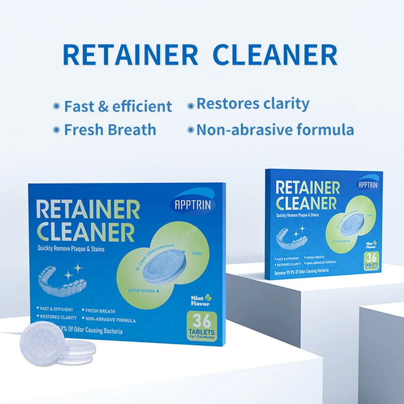 Braces denture cleaning tablets Braces effervescent tablets tartar stains Oral cleaning tablets