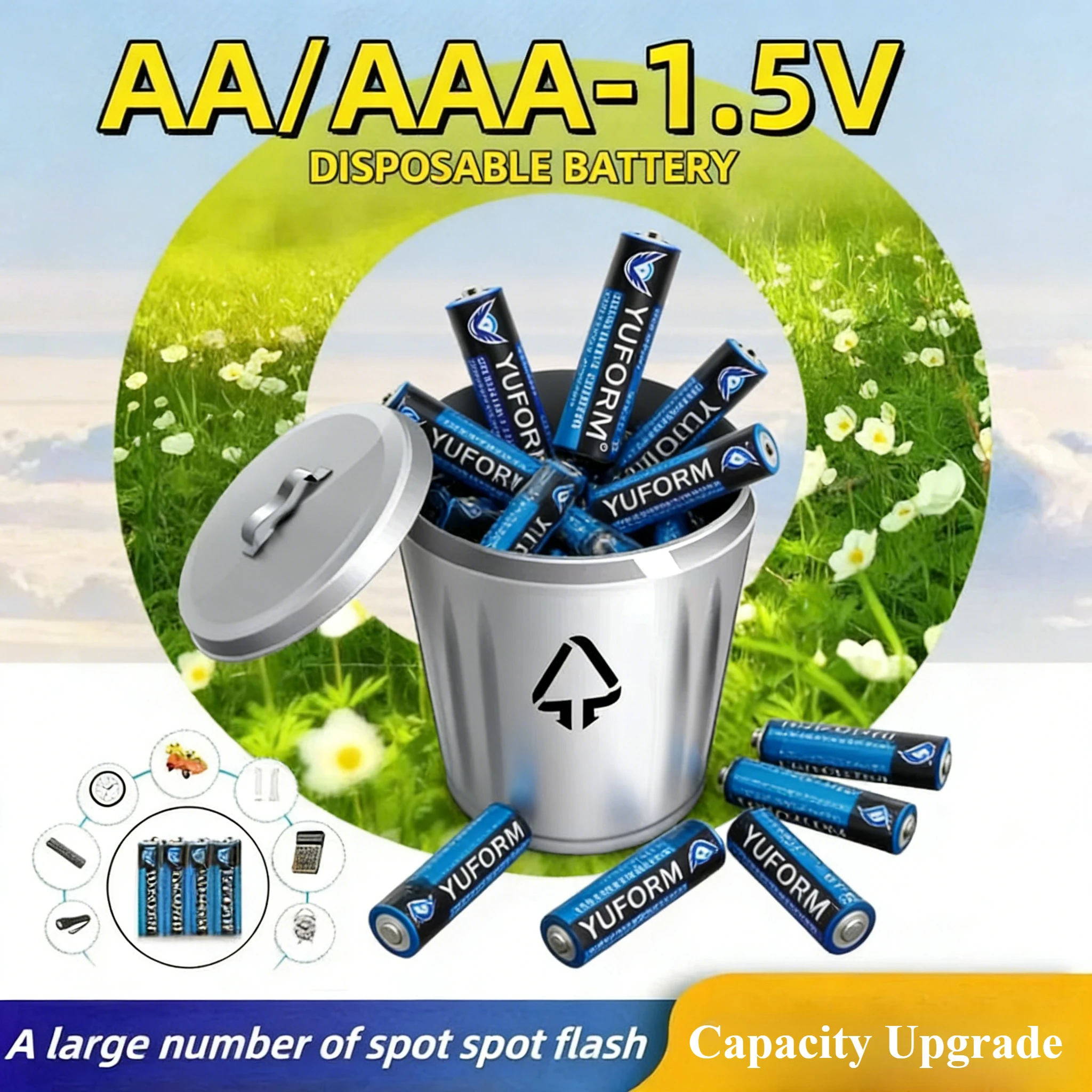 

Durable 1.5V AA Battery Rechargeable Power Supply Long Lasting for Toys Remote Control High Capacity AAA Batteries