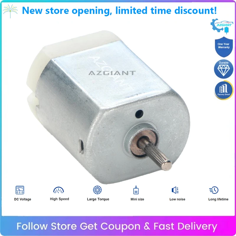

AZGIANT Small Electric Motor 130 DC 3V -12V 18000RPM High Speed Carbon Brush Car Accessories Hair Dryer Fans Tools DIY Toys