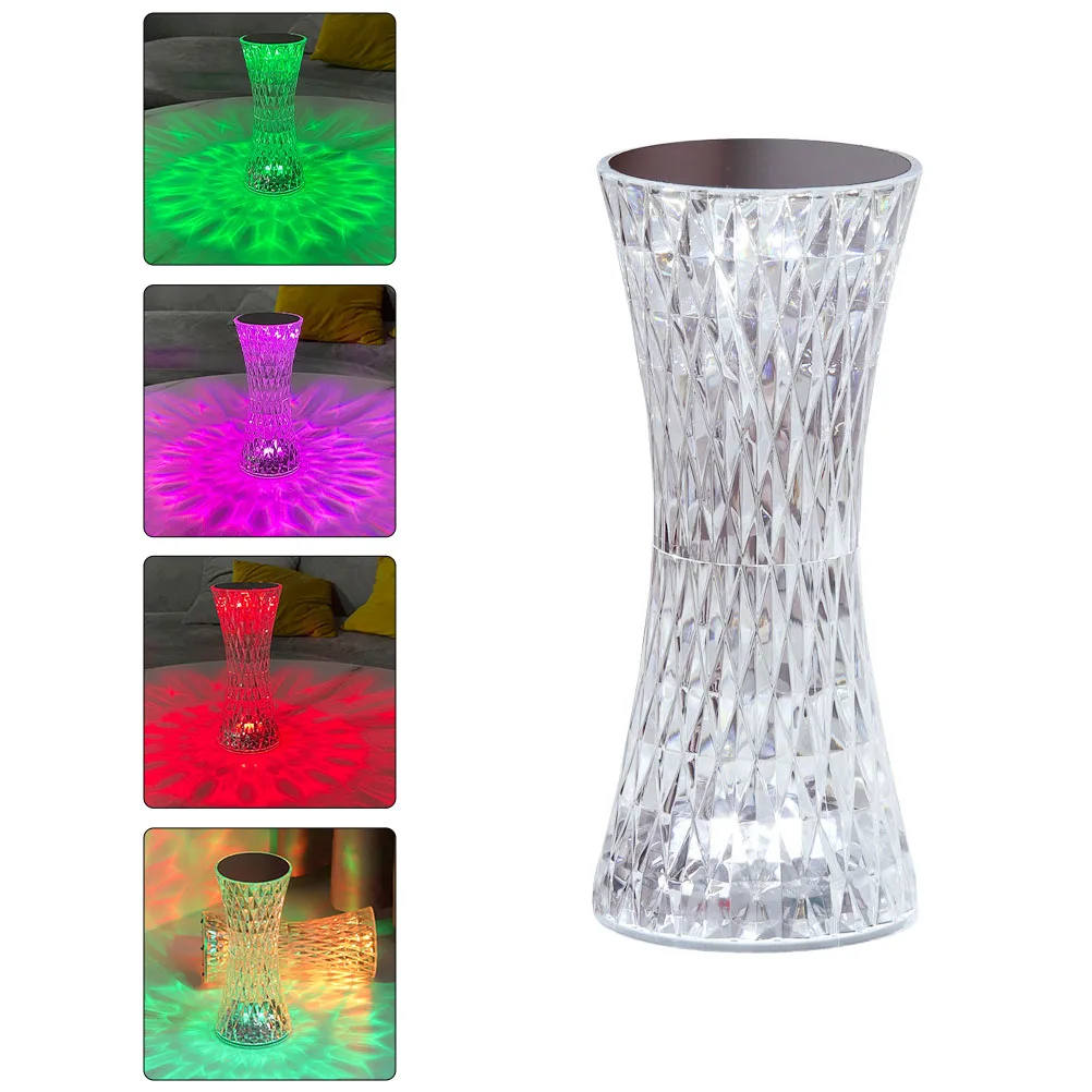 

16 Colors Usb Rechargeable Tower Shape Decorative Table Lamp Touch Remote Control Led Light For Bedroom Home Office Night Light