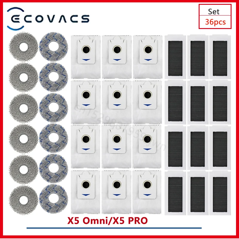 Escolha para ecovacs deebot x5 pro eletrodomésticos robô aspirador de pó saco pano filtro hepa peças reposição