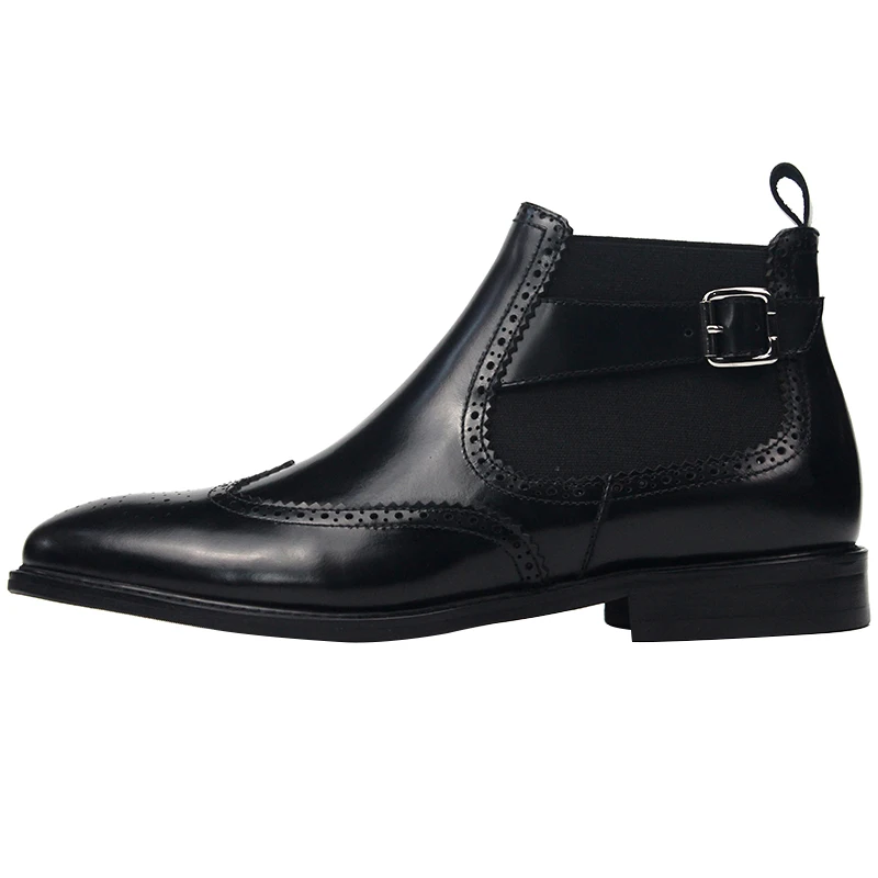 

Новое модное деловое платье, резные ботинки челси, мужская уличная рабочая обувь из воловьей кожи ручной работы, джентльменская обувь из натуральной кожи