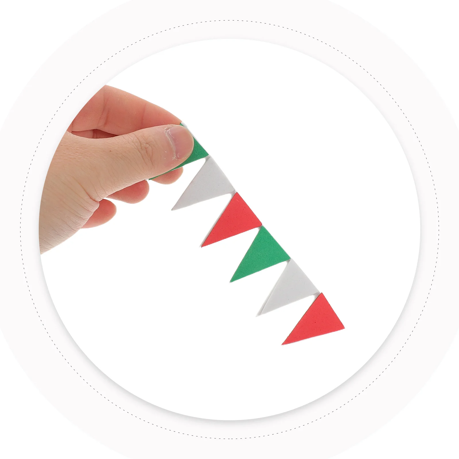 

10Pcs Mini Triangle Pennant Flags Multicolor Bunting Garland for Dollhouse Accessories Festival Party Hanging Garland