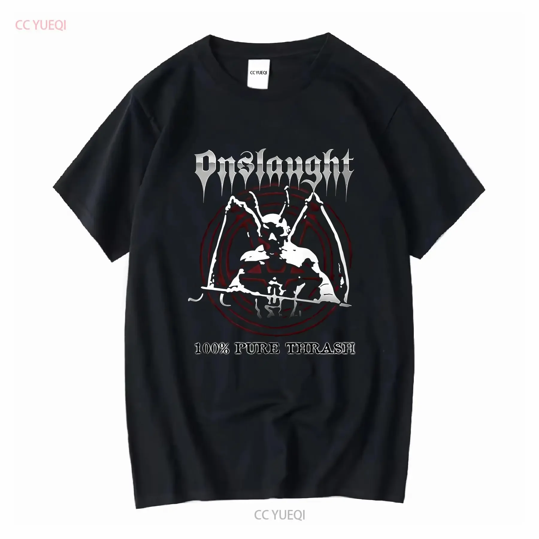 Cotton T Shirt Onslaught Power from Hell Album Neil Turbin Steve Grimmett vintage Washed Comfortable Breathable Versatile