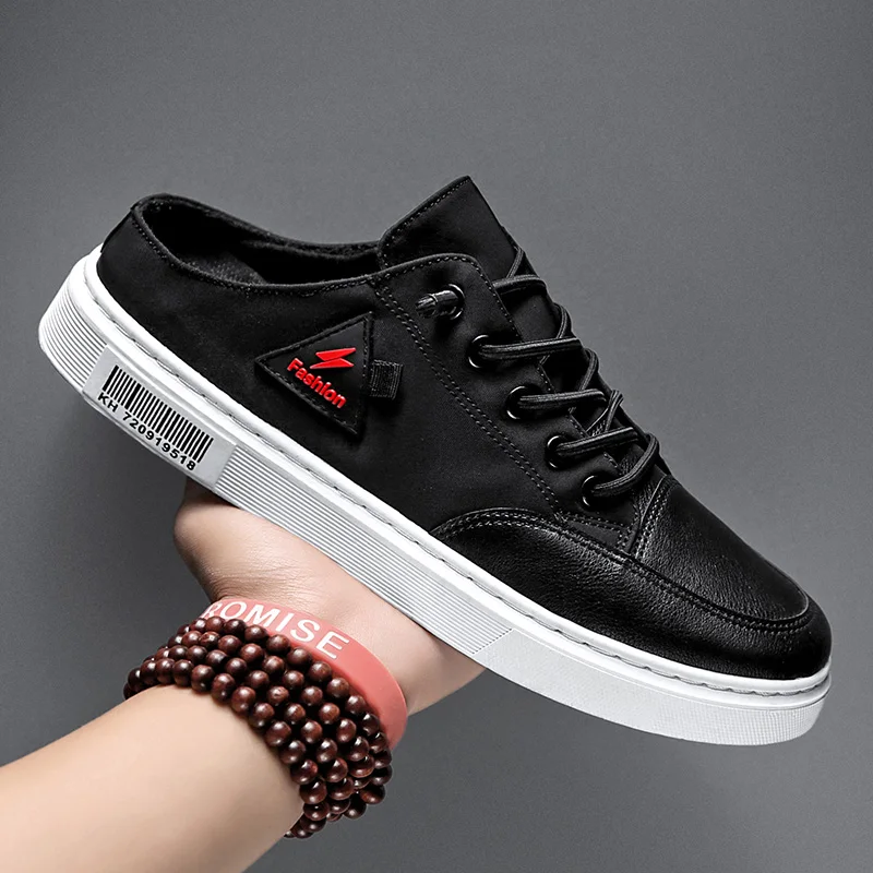 

Модные мужские полутапочки на платформе, летняя удобная повседневная обувь, дышащие кроссовки, легкие прогулочные лоферы без шнуровки на плоской подошве