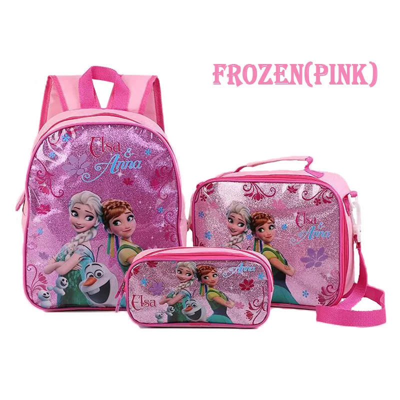 Disney Children Schoolbag Cartoon Elementary School Schoolbag Frozen Kindergarten Children Schoolbag Three-piece Set