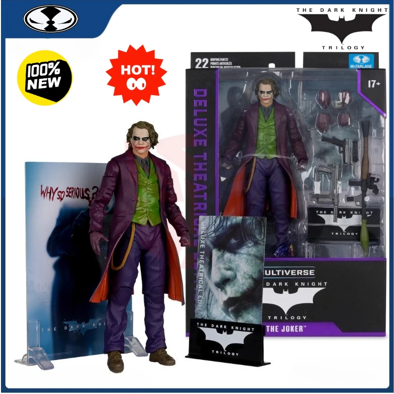 

Совершенно новая коллекционная фигурка McFarlane Dark Knight Joker 1/10, модель персонажа из фильма/аниме, игрушка для коллекции, подарок на день рождения