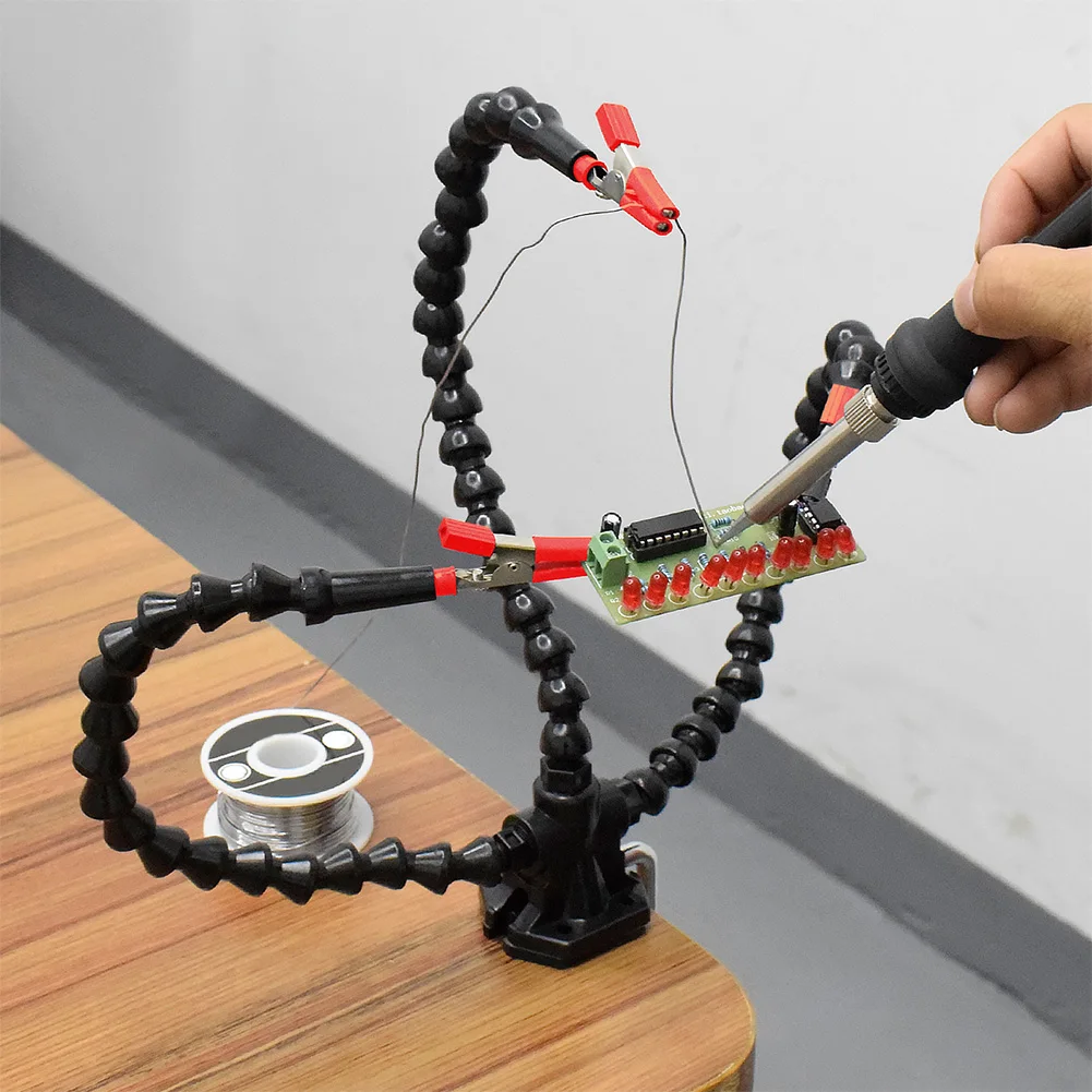 مكتب المشبك لحام مساعدة اليد 3/4/5 قطعة الأسلحة المرنة لحام أداة اليد الثالثة حامل محطة لحام لإصلاح اللحام