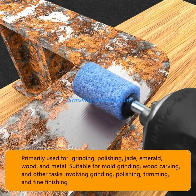 

Y5GD 10Pcs Polishing Head Wheel Grinding Stone Bit Set for Electric Rotary Power Tool Marble Jades Craft Projects