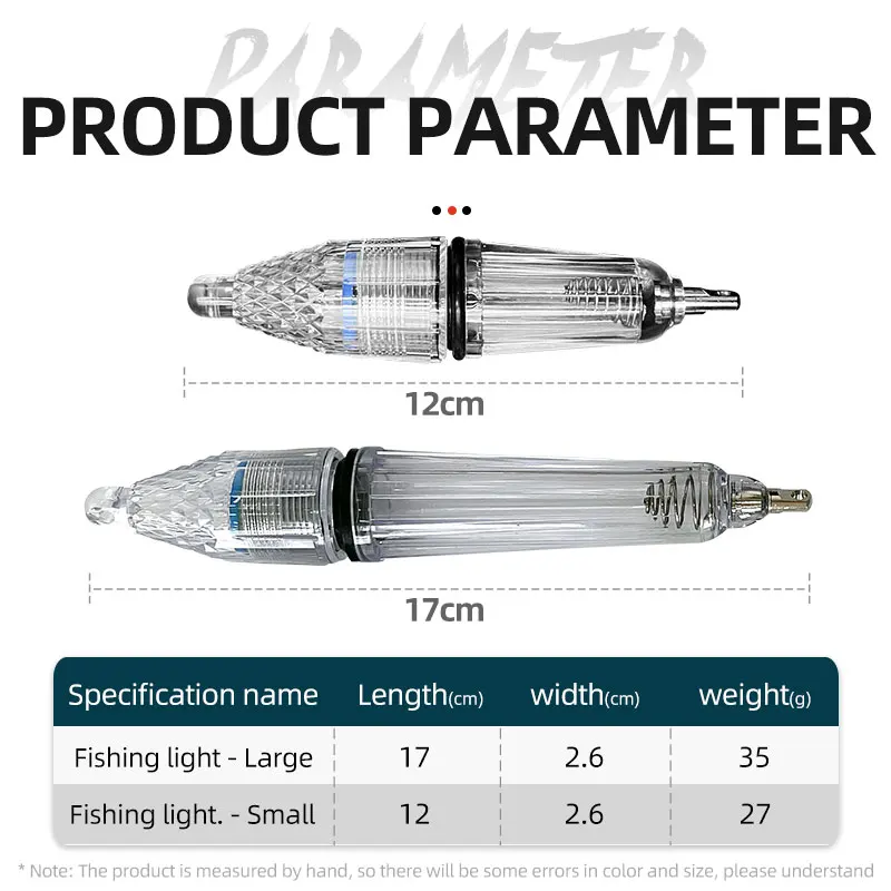 Luz LED subacuática pesca profundidad – Señuelo intermitente calamar - imagen 3