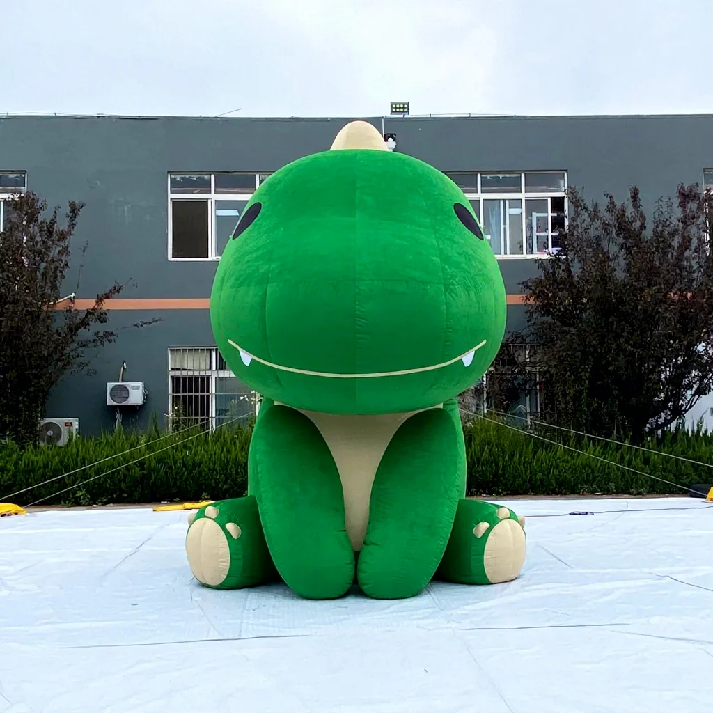 4m 3D Custom Inflatable Cartoon Dinosaur Mascot Decoration Giant Inflatable Cartoon Character for Display
