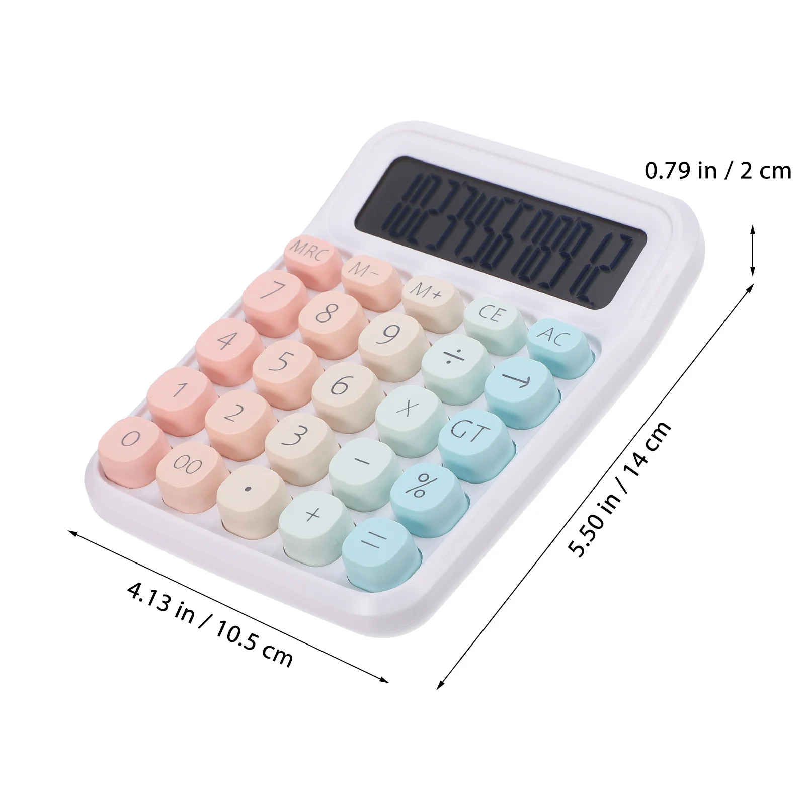 آلة حاسبة ميكانيكية بتصميم ملون لطيف وظيفة أساسية عرض كبير آلة حاسبة علمية بسيطة مكتب مكتب محمول #5