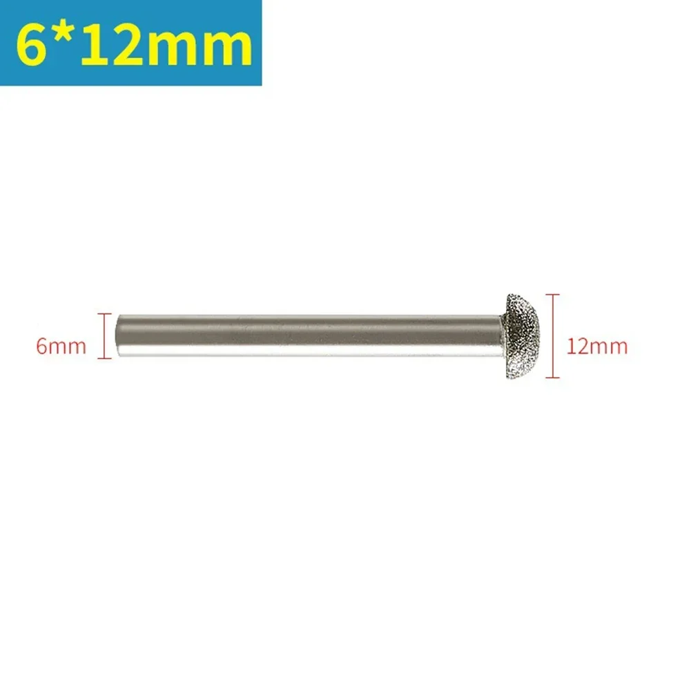 

Power Tools Grinding Bit Home Garden Carving For Engraving Hemispherical Nail Head 12/14/16/18/20mm 1pc 6mm Shank