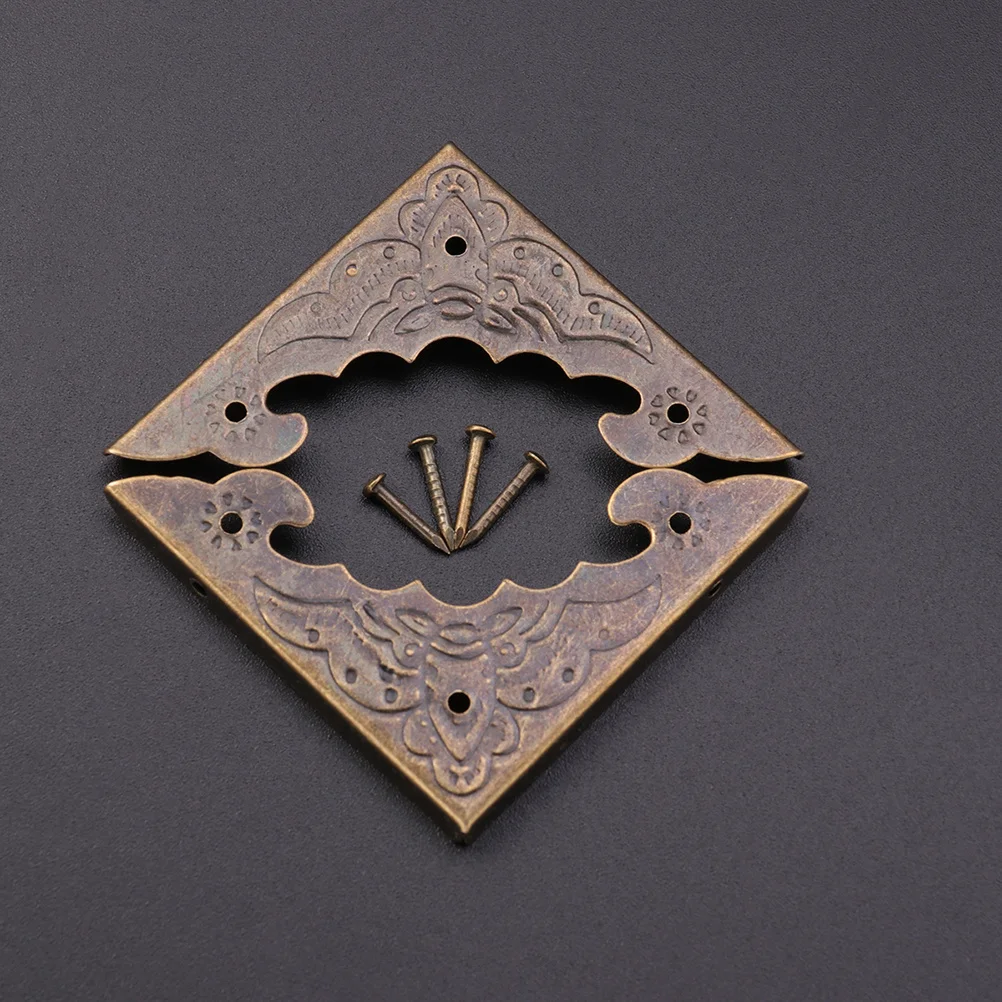 

24Pcs Brass Iron Jewelry Box Corner Protectors Vintage Style Wood Case Edge Guard Tin Box Wrap Corner DIY Craft